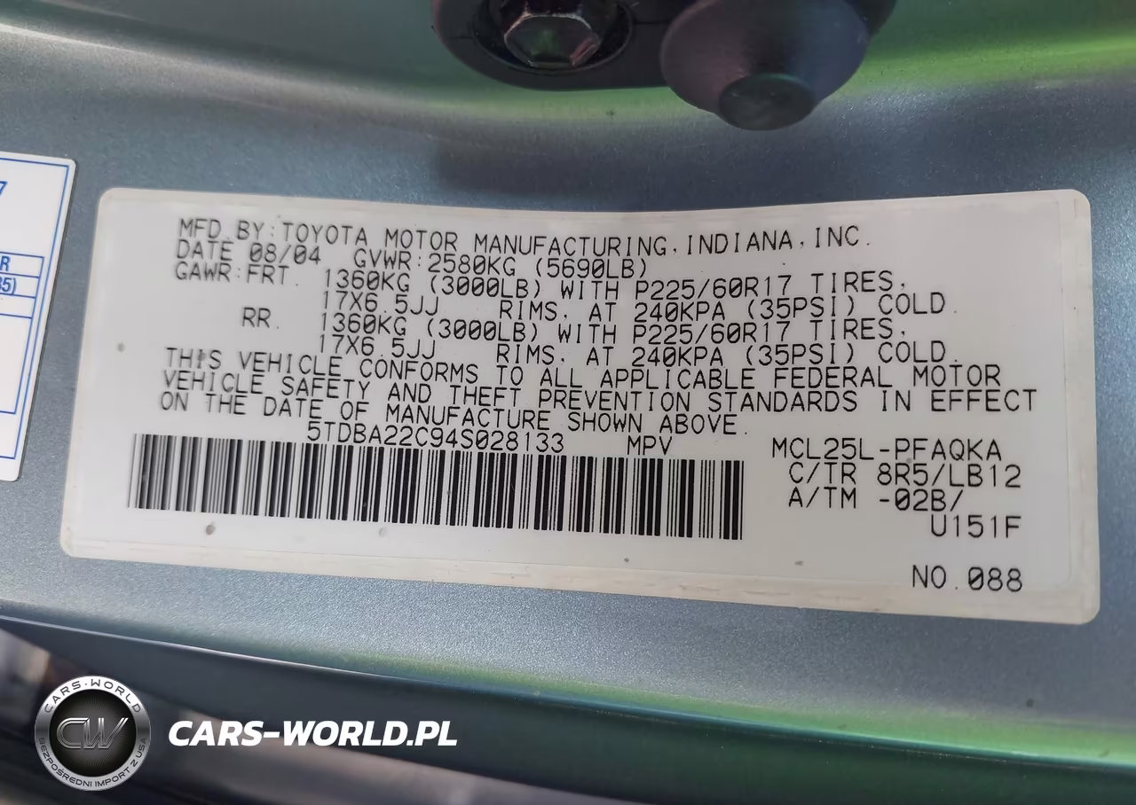 2004 Toyota Sienna Xle Limited VIN:5TDBA22C94S028133 - 9