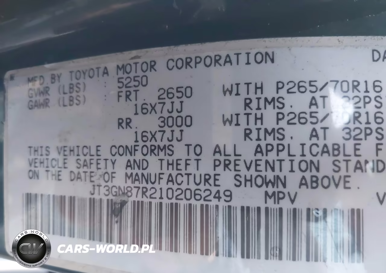 2001 Toyota 4Runner Limited V6 VIN:JT3GN87R210206249 - 9