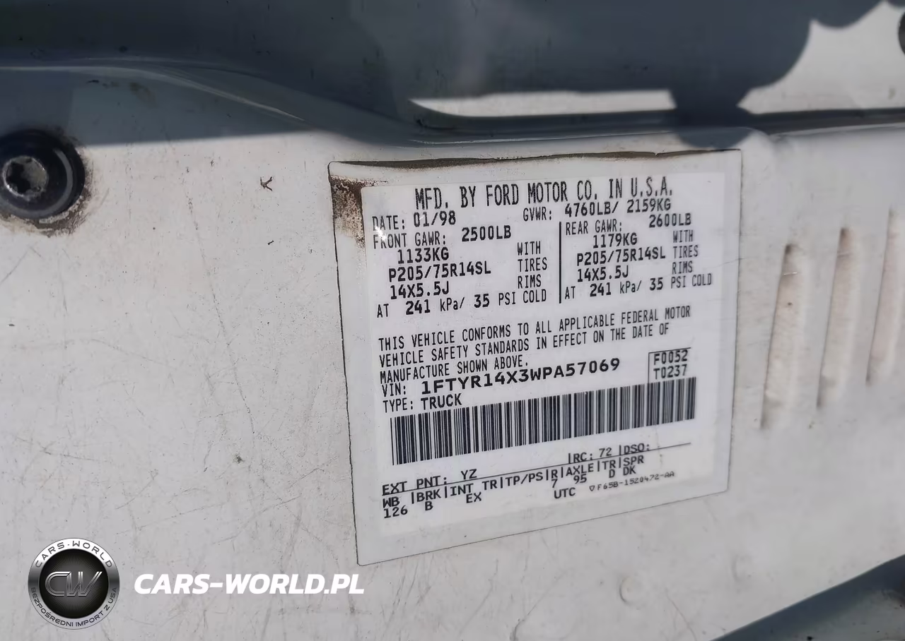 1998 Ford Ranger Splash-Xl-Xlt VIN:1FTYR14X3WPA57069 - 9