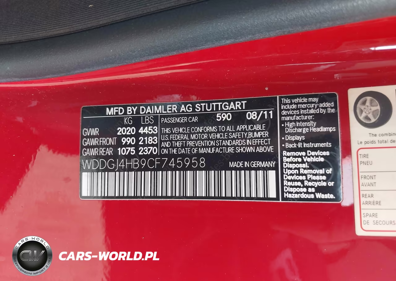 2012 Mercedes-Benz C 250 VIN:WDDGJ4HB9CF745958 - 9