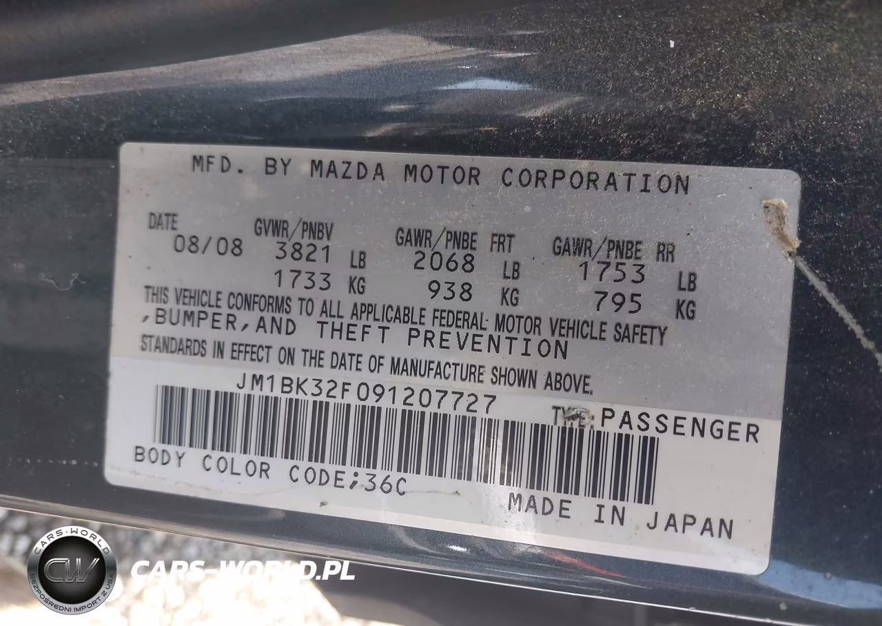 2009 Mazda Mazda3 I VIN:JM1BK32F091207727 - 9