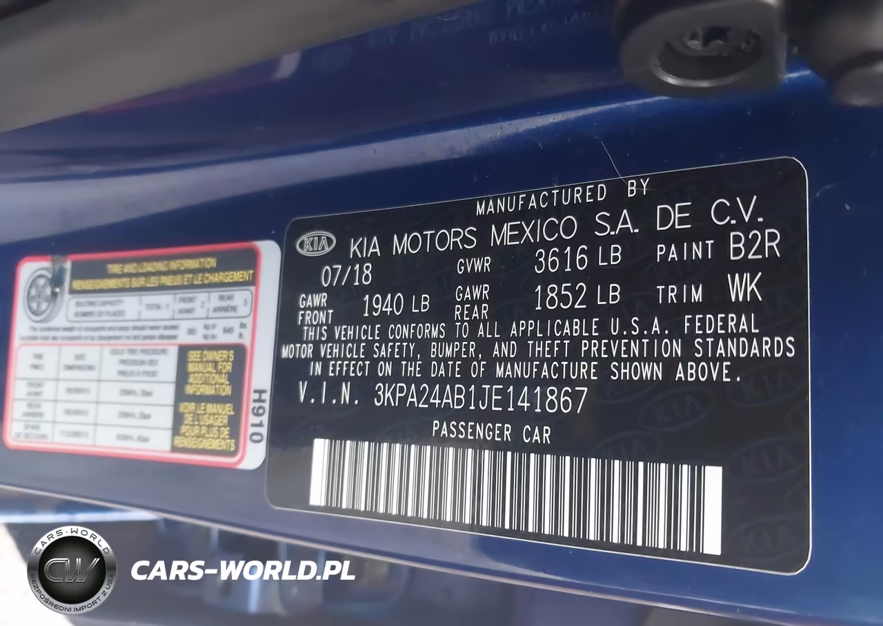2018 Kia Rio S VIN:3KPA24AB1JE141867 - 9