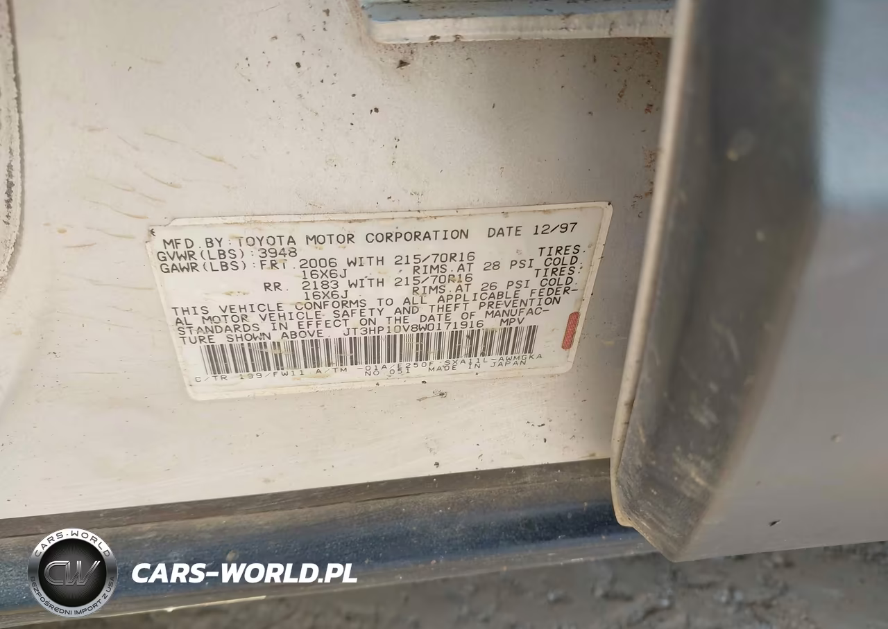 1998 Toyota Rav4 VIN:JT3HP10V8W0171916 - 9