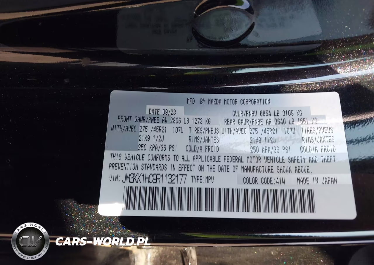 2024 Mazda Cx-90 3.3 Turbo S VIN:JM3KK1HC9R1132177 - 9