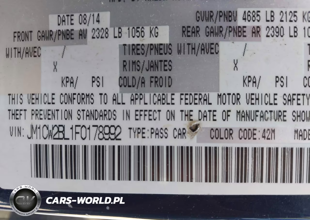 2015 Mazda Mazda5 Sport VIN:JM1CW2BL1F0178992 - 9