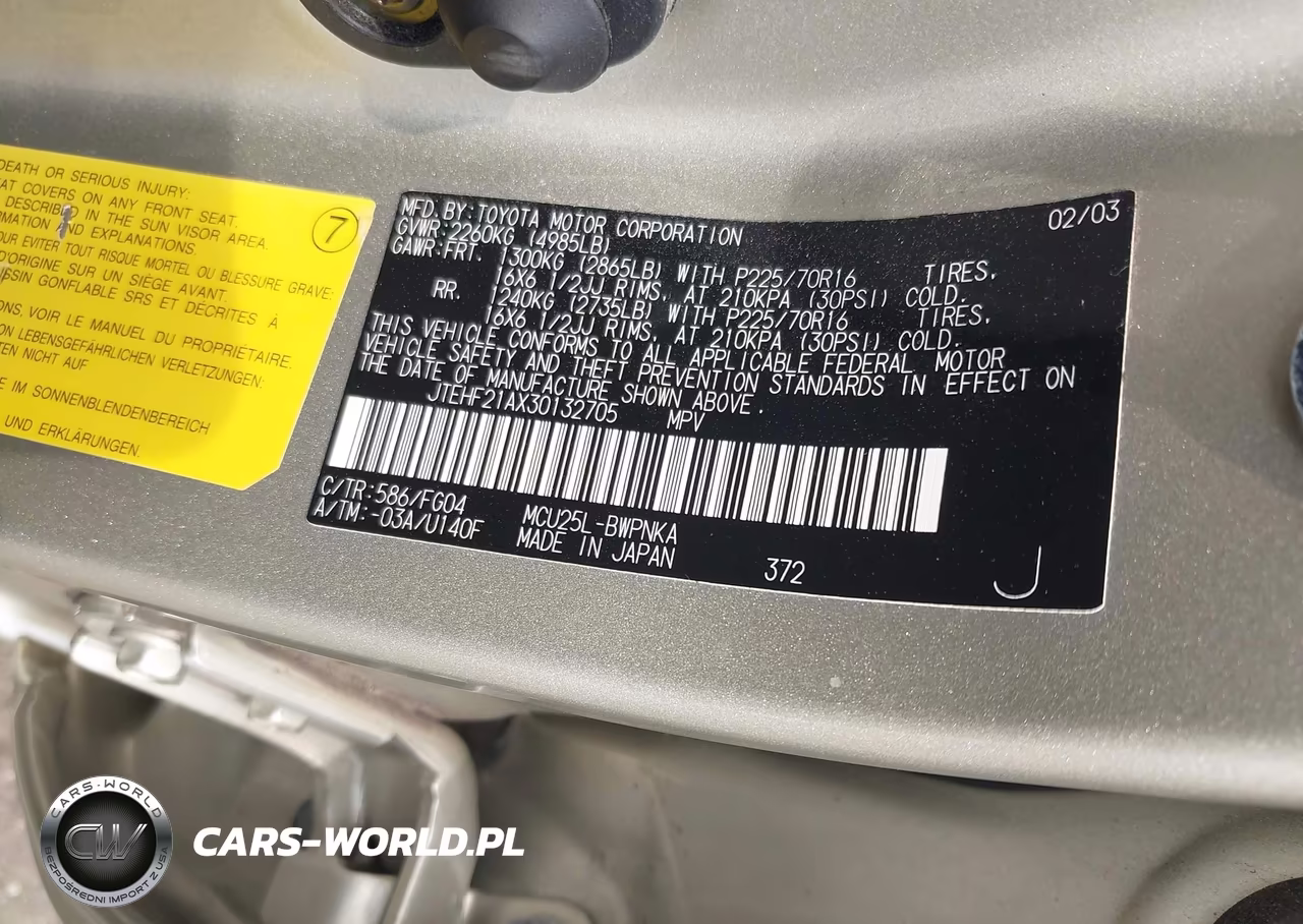 2003 Toyota Highlander V6 VIN:JTEHF21AX30132705 - 9