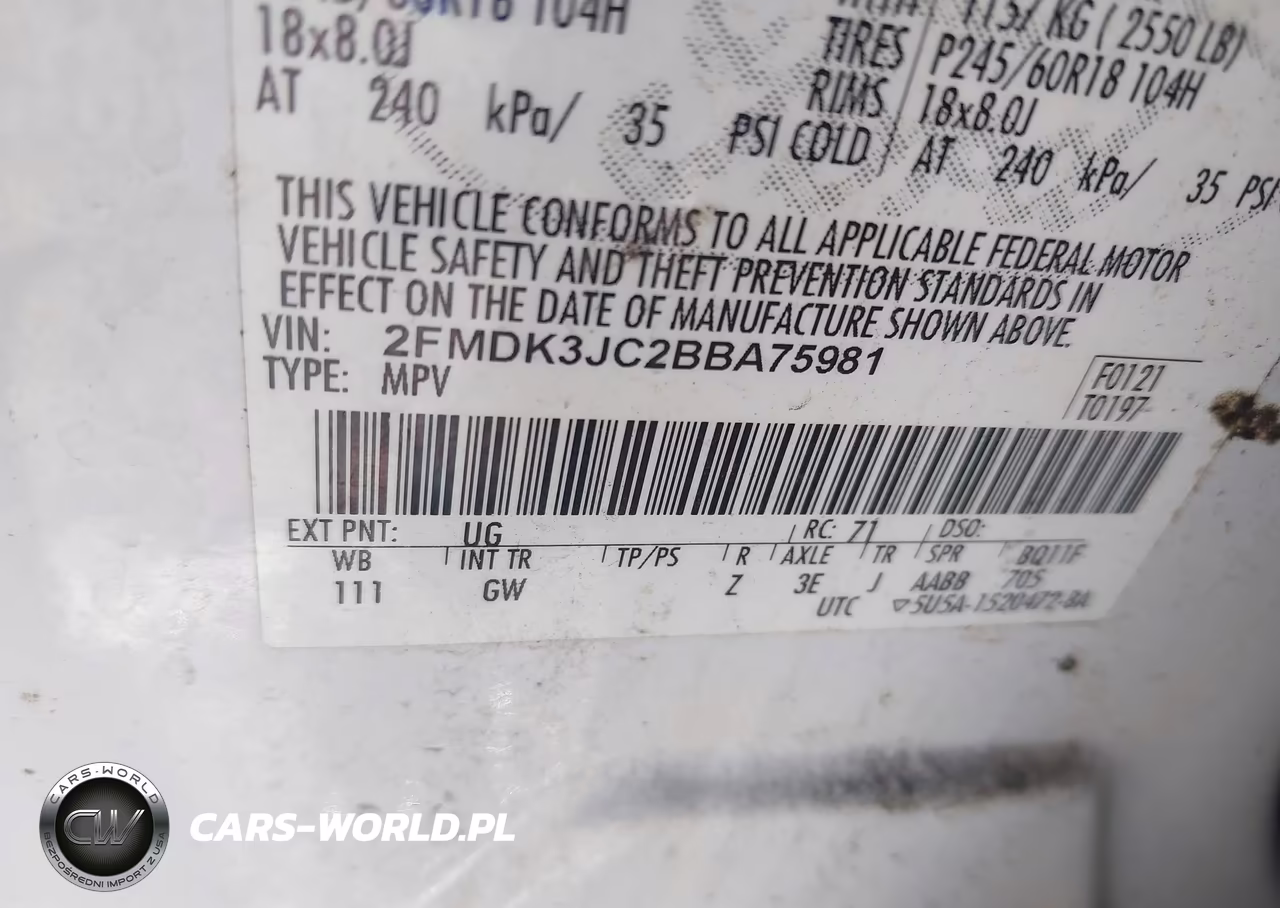 2011 Ford Edge Sel VIN:2FMDK3JC2BBA75981 - 9