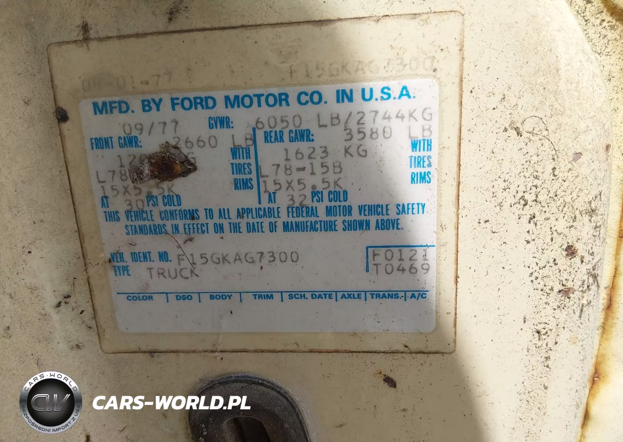1978 Ford F150 VIN:F15GKAG7300 - 9