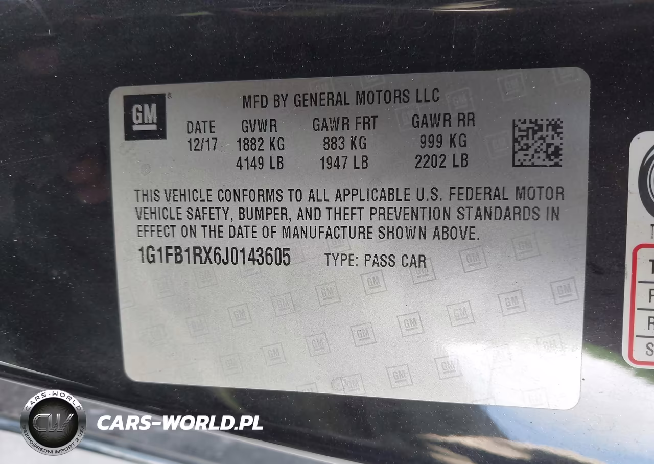 2018 Chevrolet Camaro 1Lt VIN:1G1FB1RX6J0143605 - 9