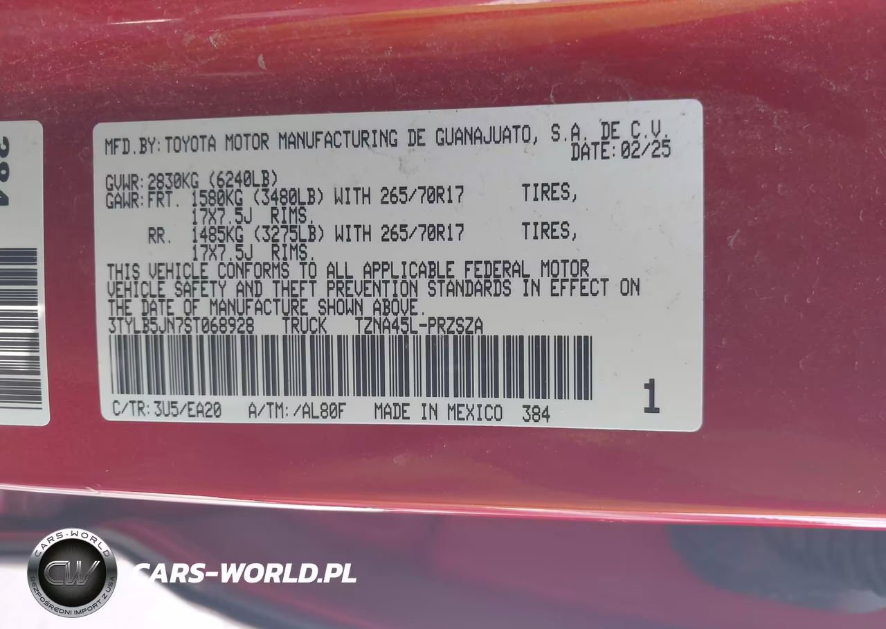2025 Toyota Tacoma Trd Off Road VIN:3TYLB5JN7ST068928 - 9