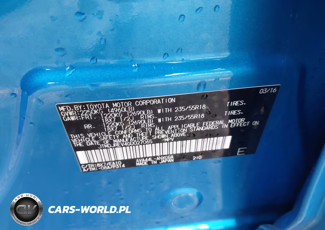 2016 Toyota Rav4 Hybrid Limited VIN:JTMDJREV4GD027065 - 9