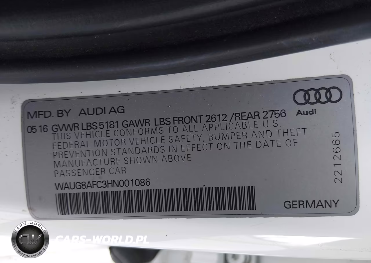 2017 Audi A6 Premium Plus VIN:WAUG8AFC3HN001086 - 9
