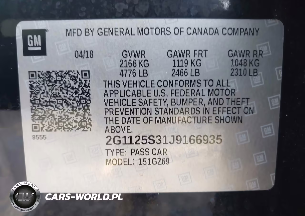2018 Chevrolet Impala 2Lz VIN:2G1125S31J9166935 - 9