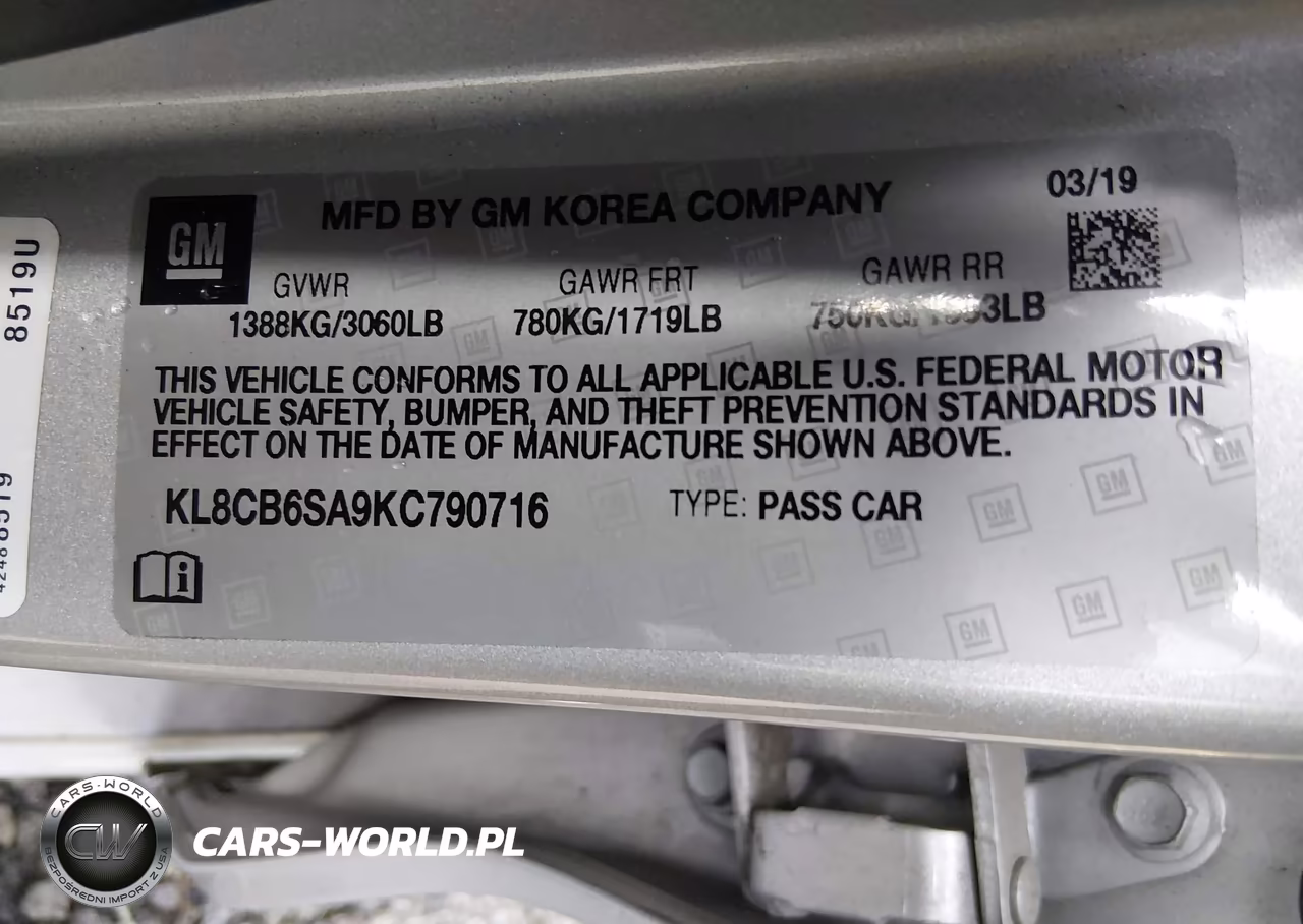 2019 Chevrolet Spark Ls Cvt VIN:KL8CB6SA9KC790716 - 9