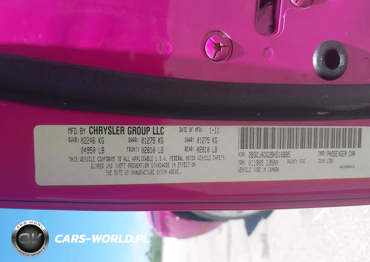 2011 Dodge Challenger VIN:2B3CJ4DG2BH516885 - 9