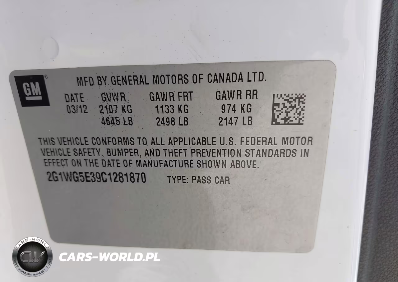 2012 Chevrolet Impala Lt VIN:2G1WG5E39C1281870 - 9