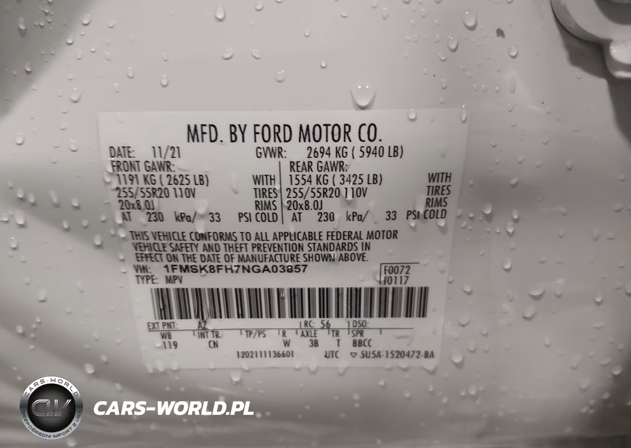 2022 Ford Explorer Limited VIN:1FMSK8FH7NGA03857 - 9