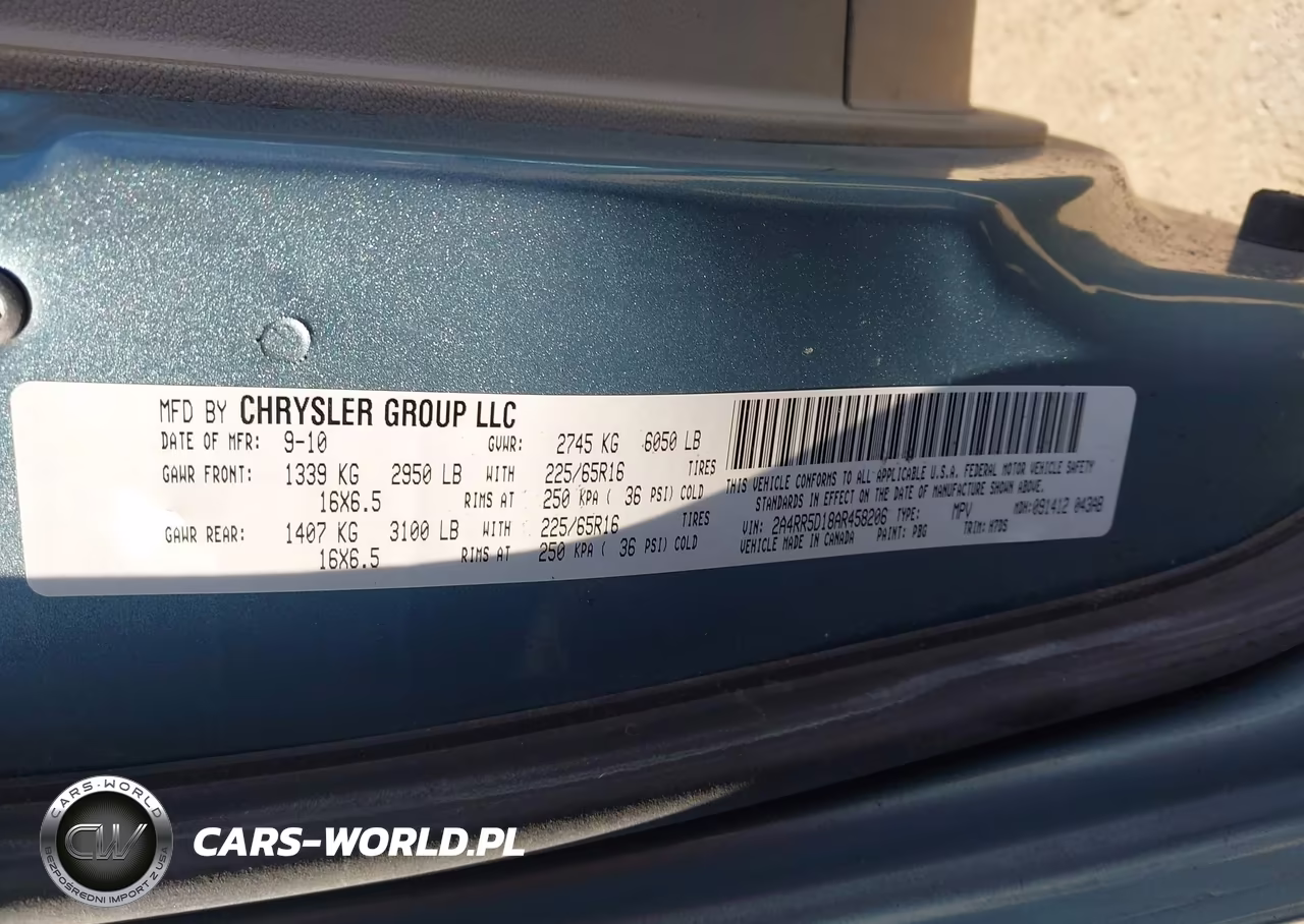 2010 Chrysler Town & Country Touring VIN:2A4RR5D18AR458206 - 9