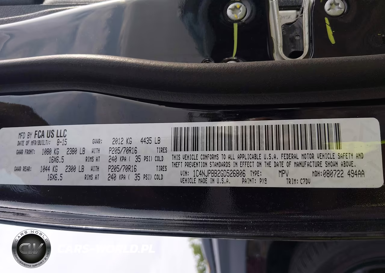 2016 Jeep Patriot Sport VIN:1C4NJPBB2GD526806 - 9