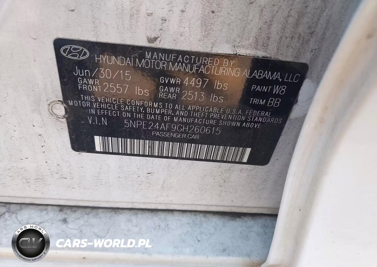 2016 Hyundai Sonata Se VIN:5NPE24AF9GH260615 - 9