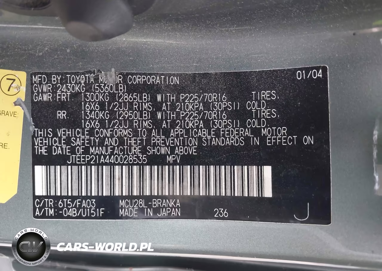 2004 Toyota Highlander V6 VIN:JTEEP21A440028535 - 9
