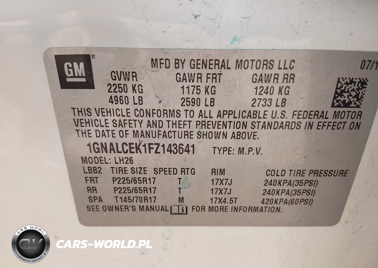 2015 Chevrolet Equinox Lt VIN:1GNALCEK1FZ143641 - 9