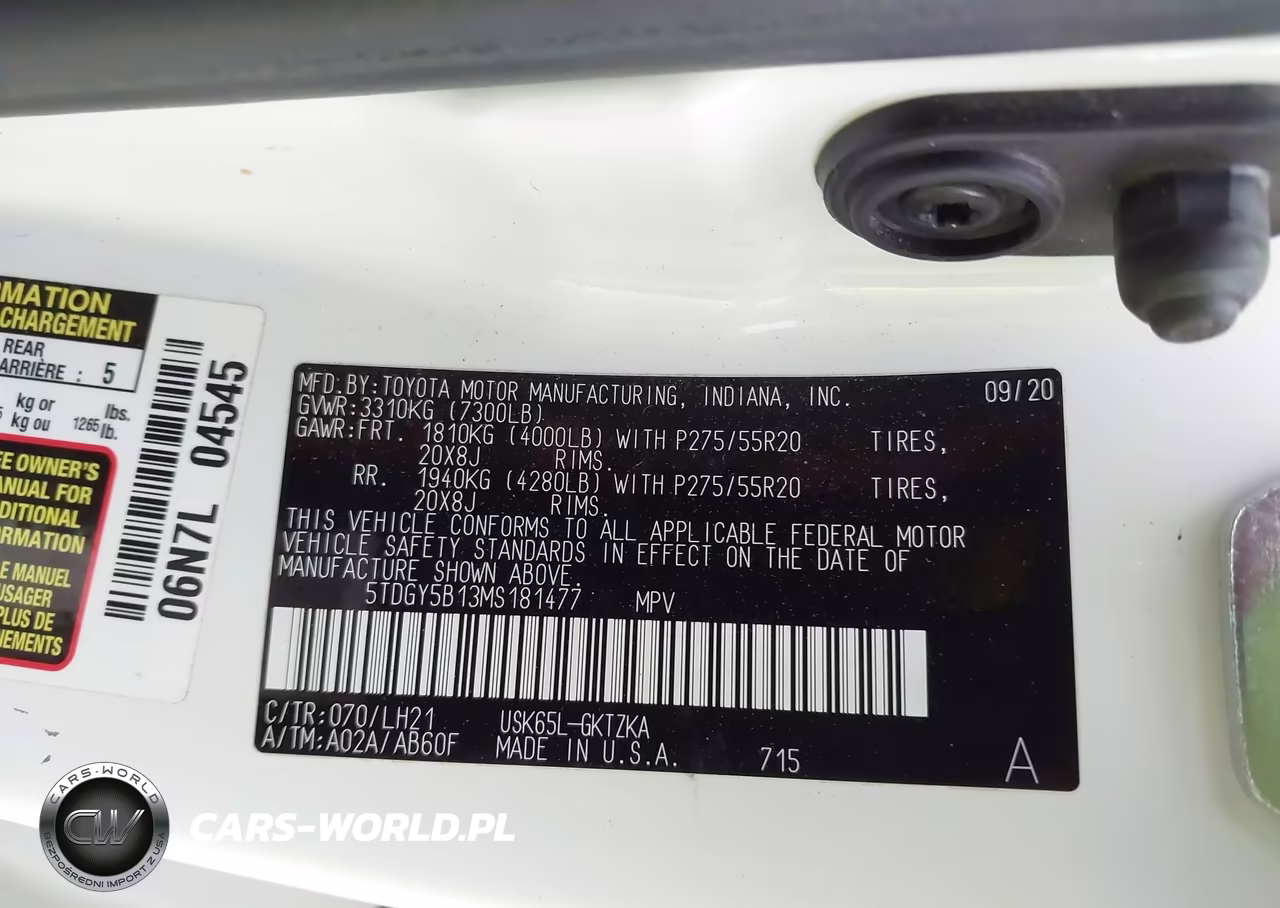 2021 Toyota Sequoia Platinum VIN:5TDGY5B13MS181477 - 9