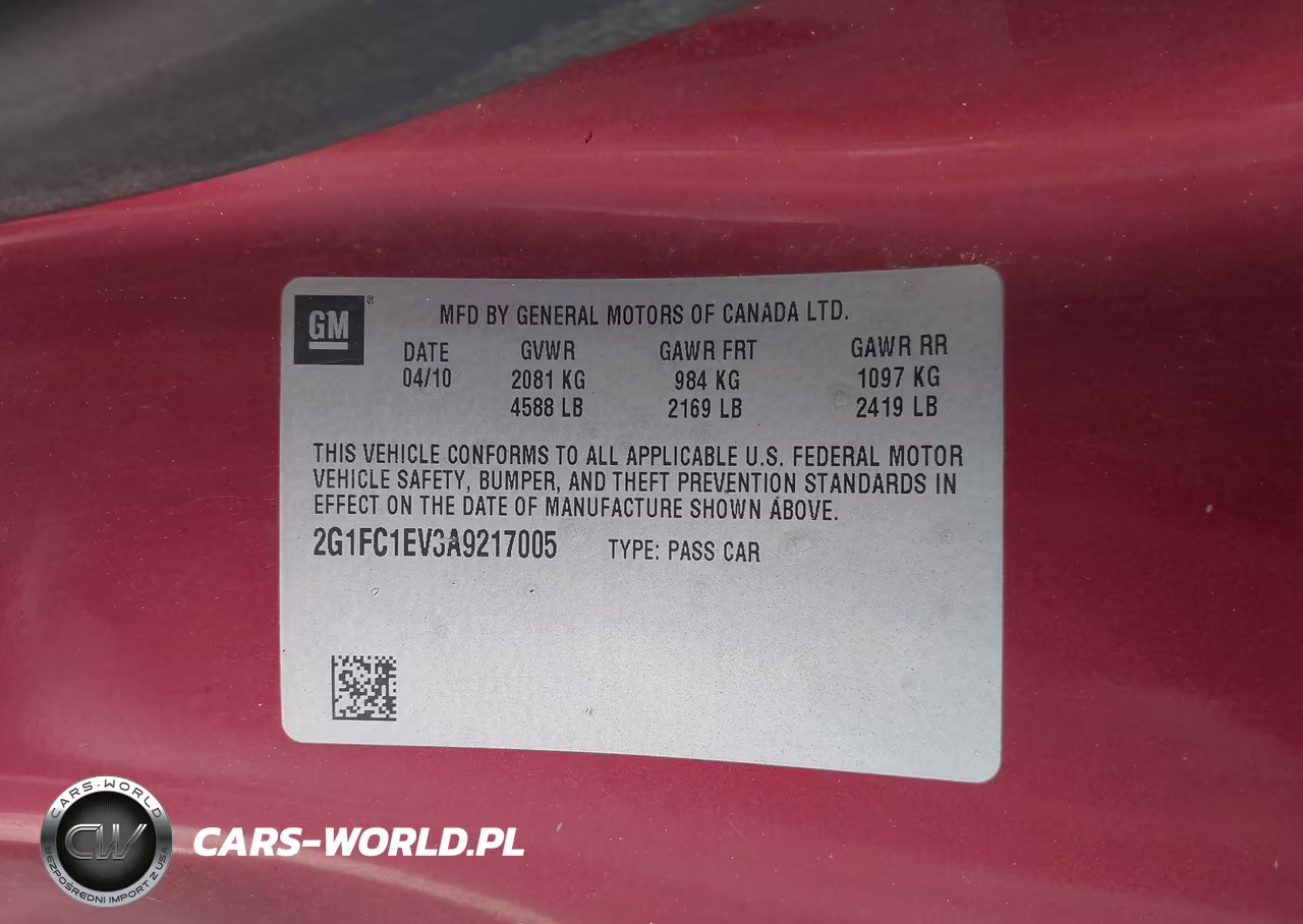 2010 Chevrolet Camaro 2Lt VIN:2G1FC1EV3A9217005 - 9