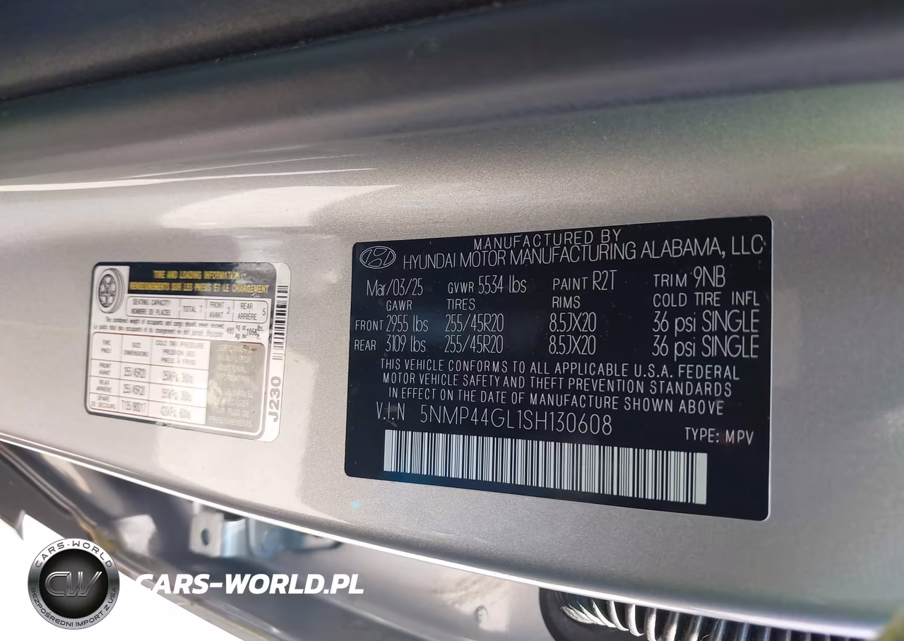 2025 Hyundai Santa Fe Limited VIN:5NMP44GL1SH130608 - 9