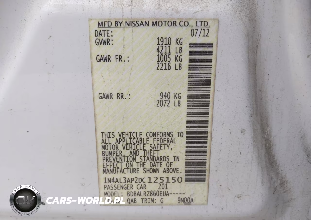 2013 Nissan Altima 2.5 S VIN:1N4AL3AP2DC125150 - 9