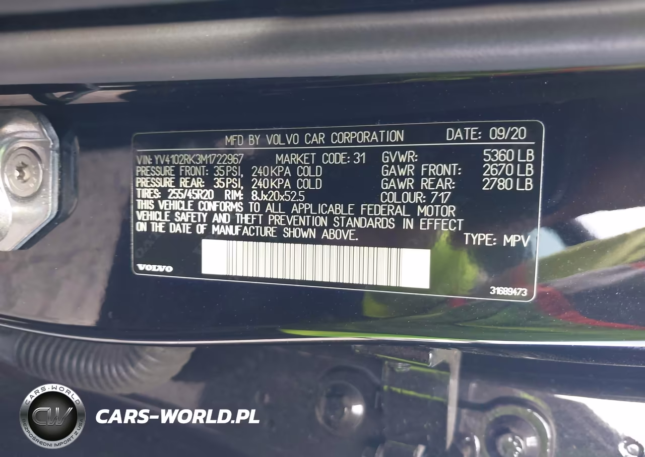 2021 Volvo Xc60 T5 Momentum VIN:YV4102RK3M1722967 - 9