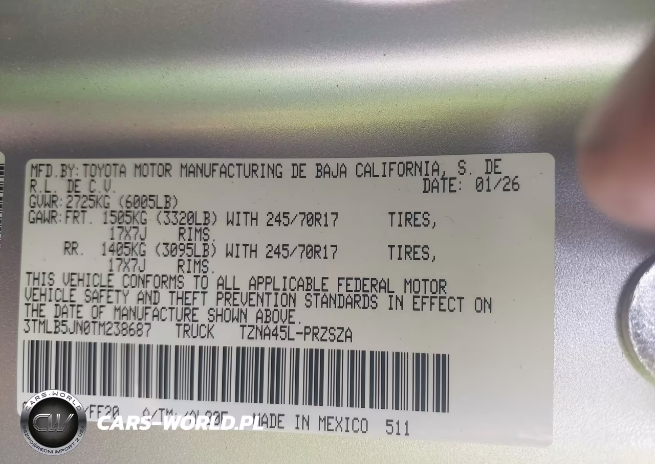 2026 Toyota Tacoma Sr5 VIN:3TMLB5JN0TM238687 - 9