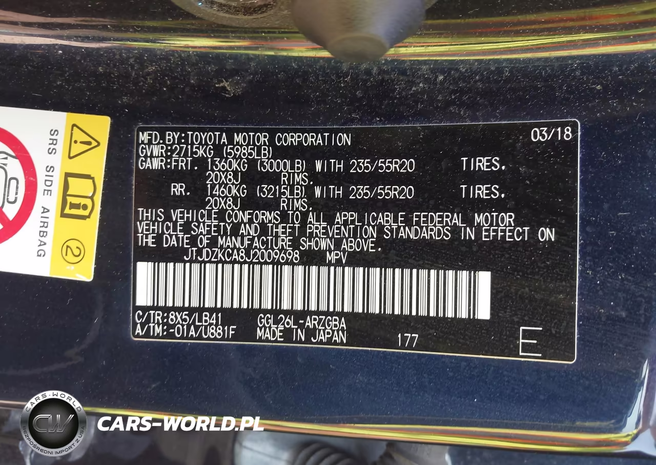 2018 Lexus Rx 350L Premium VIN:JTJDZKCA8J2009698 - 9