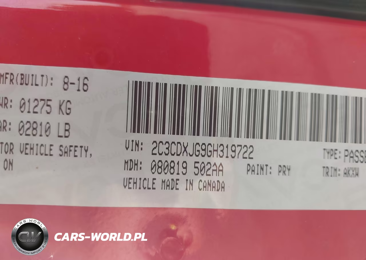 2016 Dodge Charger Sxt VIN:2C3CDXJG9GH319722 - 9