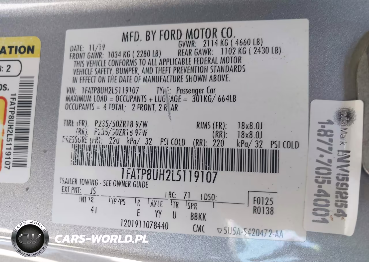 2020 Ford Mustang Ecoboost Premium VIN:1FATP8UH2L5119107 - 9