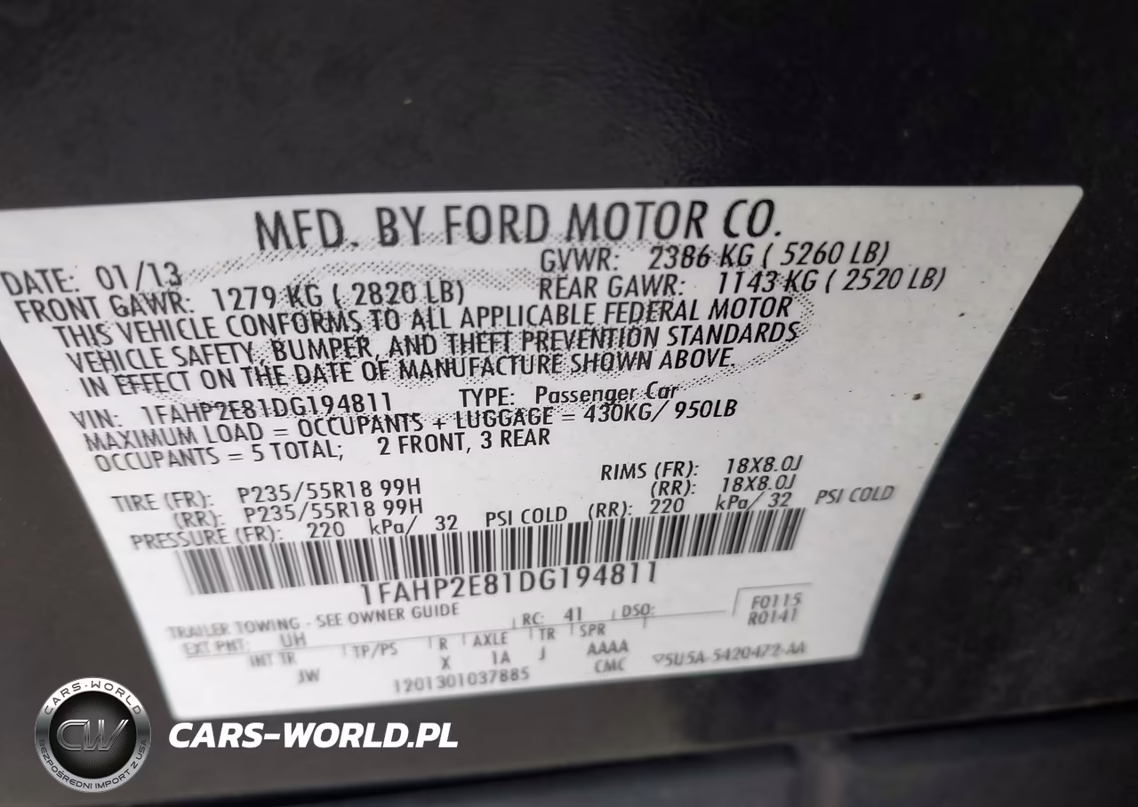 2013 Ford Taurus Sel VIN:1FAHP2E81DG194811 - 9