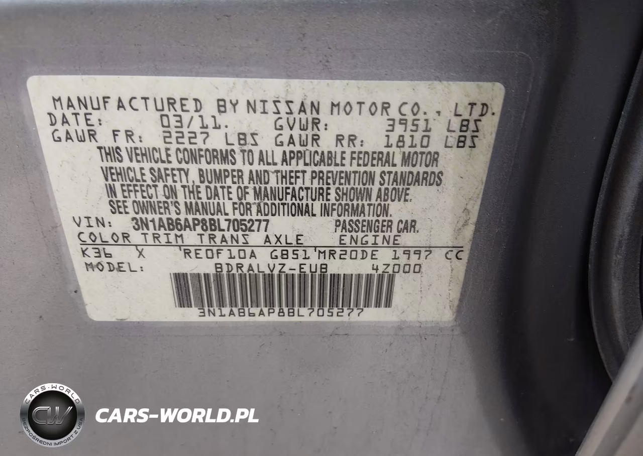 2011 Nissan Sentra 2.0Sl VIN:3N1AB6AP8BL705277 - 9