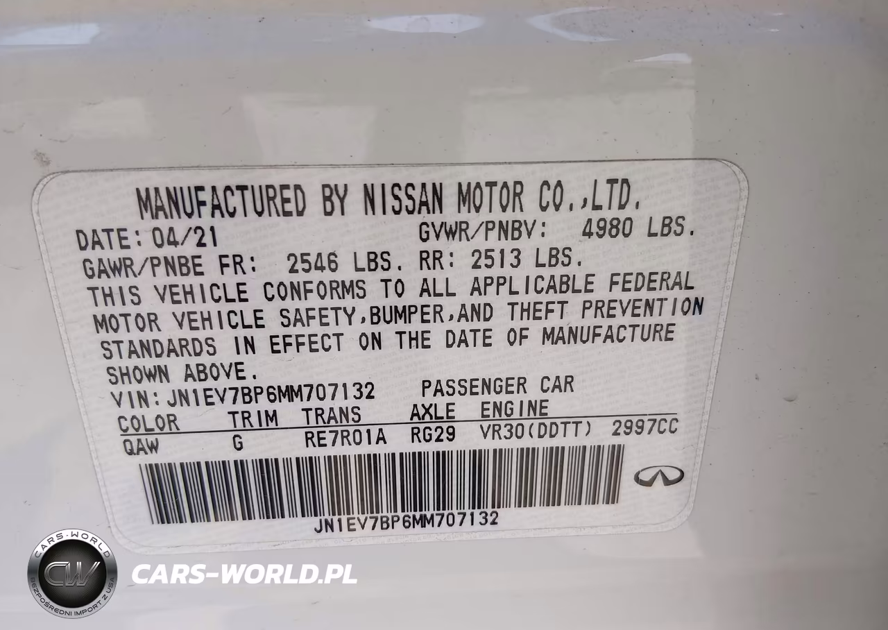 2021 Infiniti Q50 Luxe VIN:JN1EV7BP6MM707132 - 9