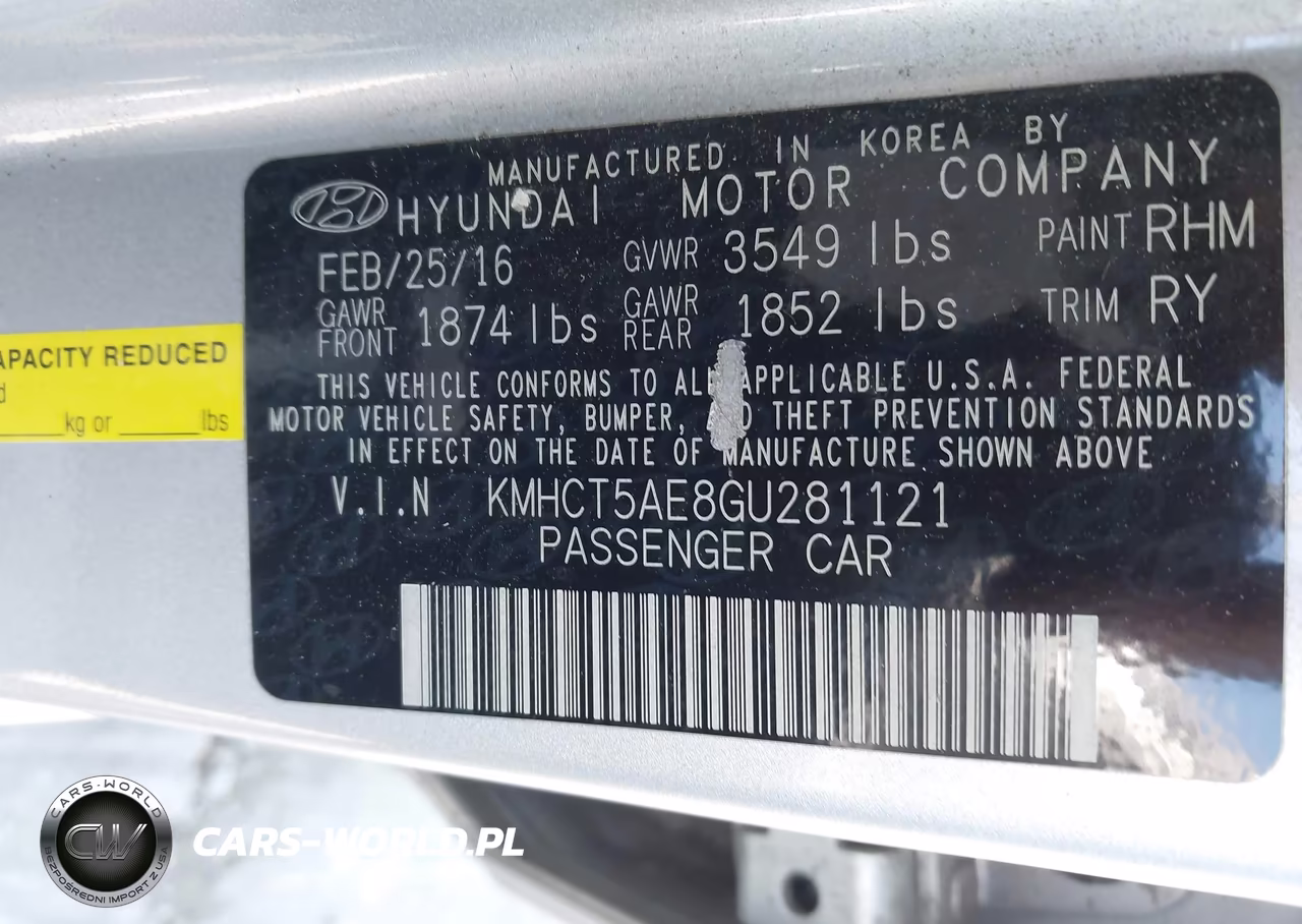 2016 Hyundai Accent Se VIN:KMHCT5AE8GU281121 - 9