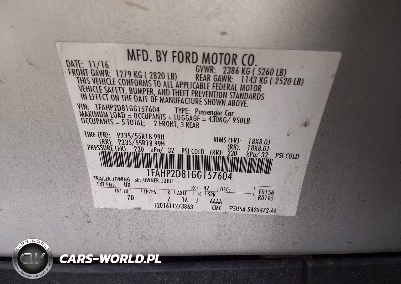 2016 Ford Taurus Se VIN:1FAHP2D81GG157604 - 9