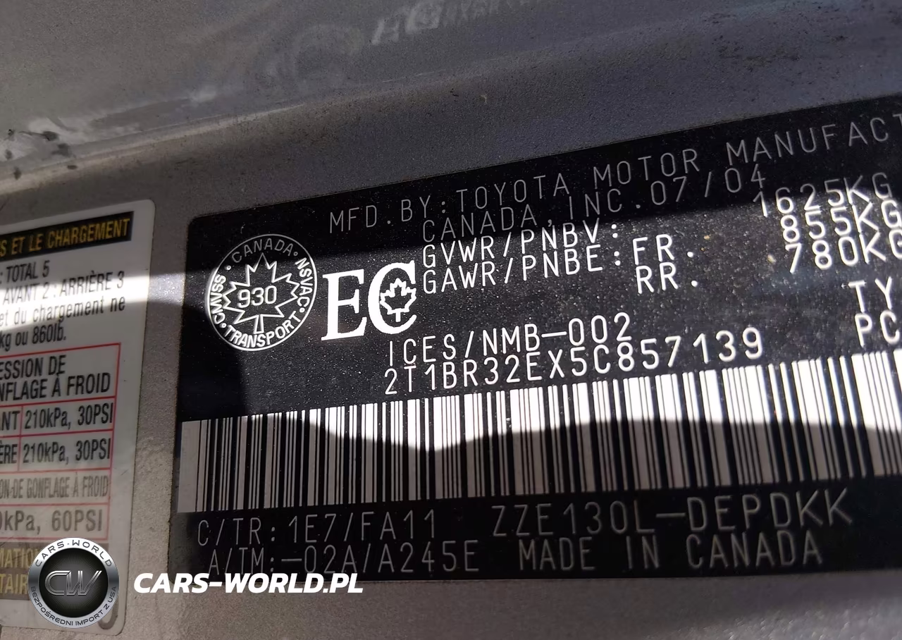 2005 Toyota Corolla Ce-Le-S VIN:2T1BR32EX5C857139 - 9