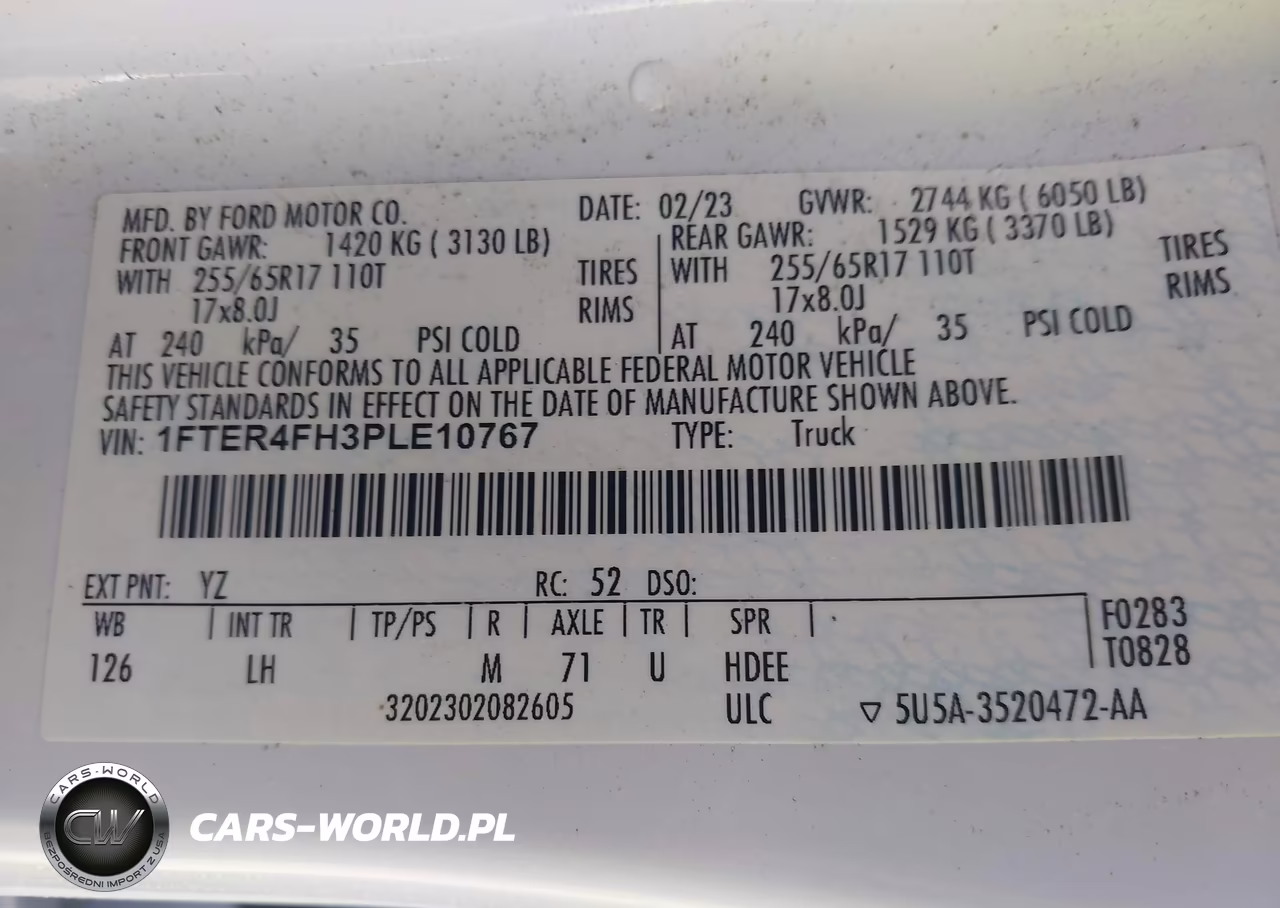 2023 Ford Ranger Xlt VIN:1FTER4FH3PLE10767 - 9
