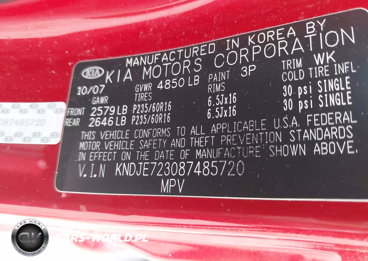 2008 Kia Sportage Lx V6 VIN:KNDJE723087485720 - 9