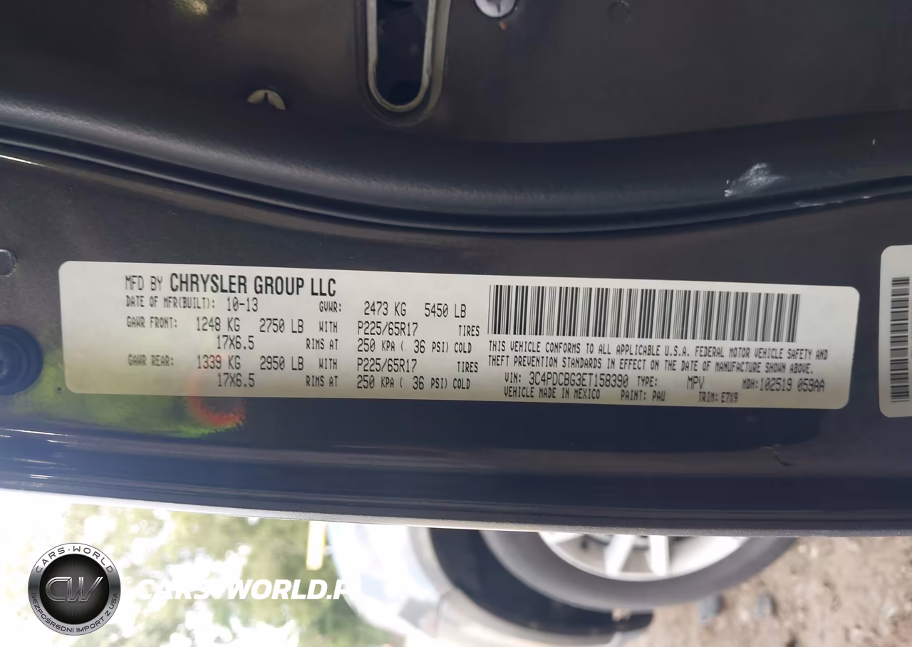 2014 Dodge Journey Sxt VIN:3C4PDCBG3ET158390 - 9