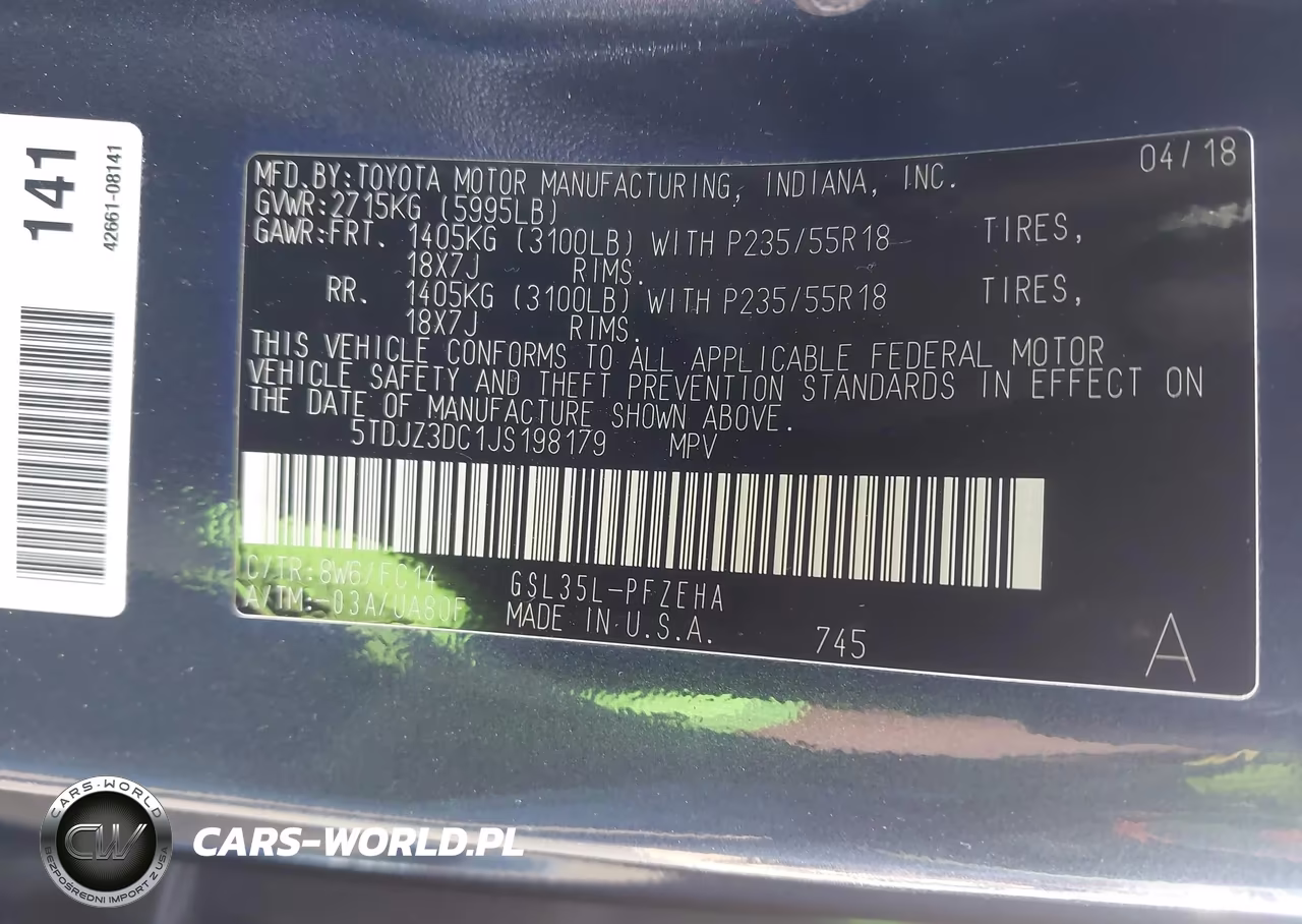 2018 Toyota Sienna Le 7 Passenger VIN:5TDJZ3DC1JS198179 - 9