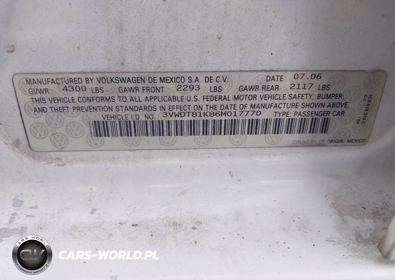 2006 Volkswagen Jetta Tdi VIN:3VWDT81K86M017770 - 9
