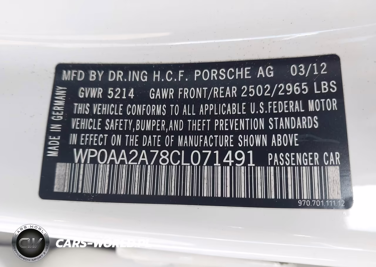 2012 Porsche Panamera 4 VIN:WP0AA2A78CL071491 - 9