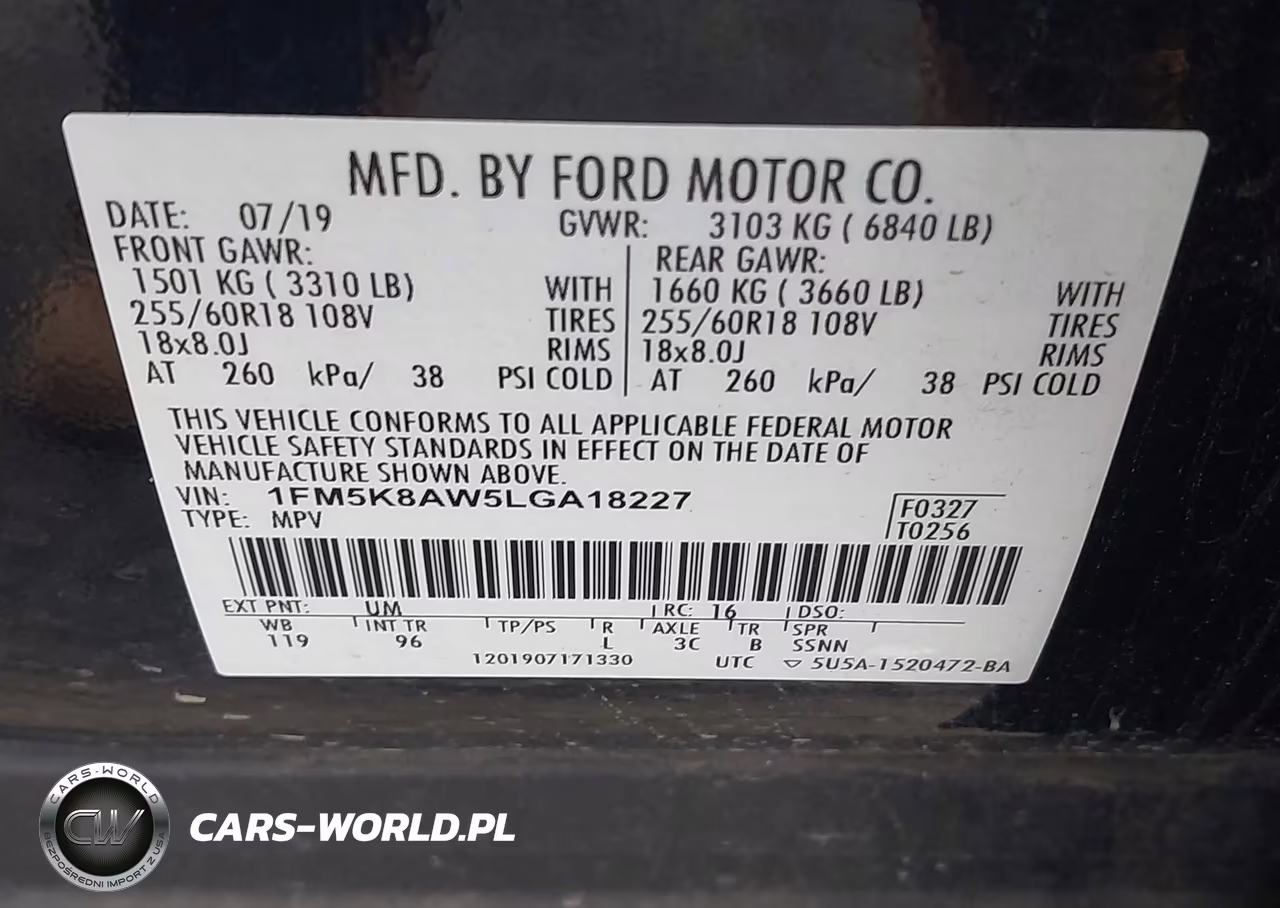 2020 Ford Police Interceptor Utility VIN:1FM5K8AW5LGA18227 - 9
