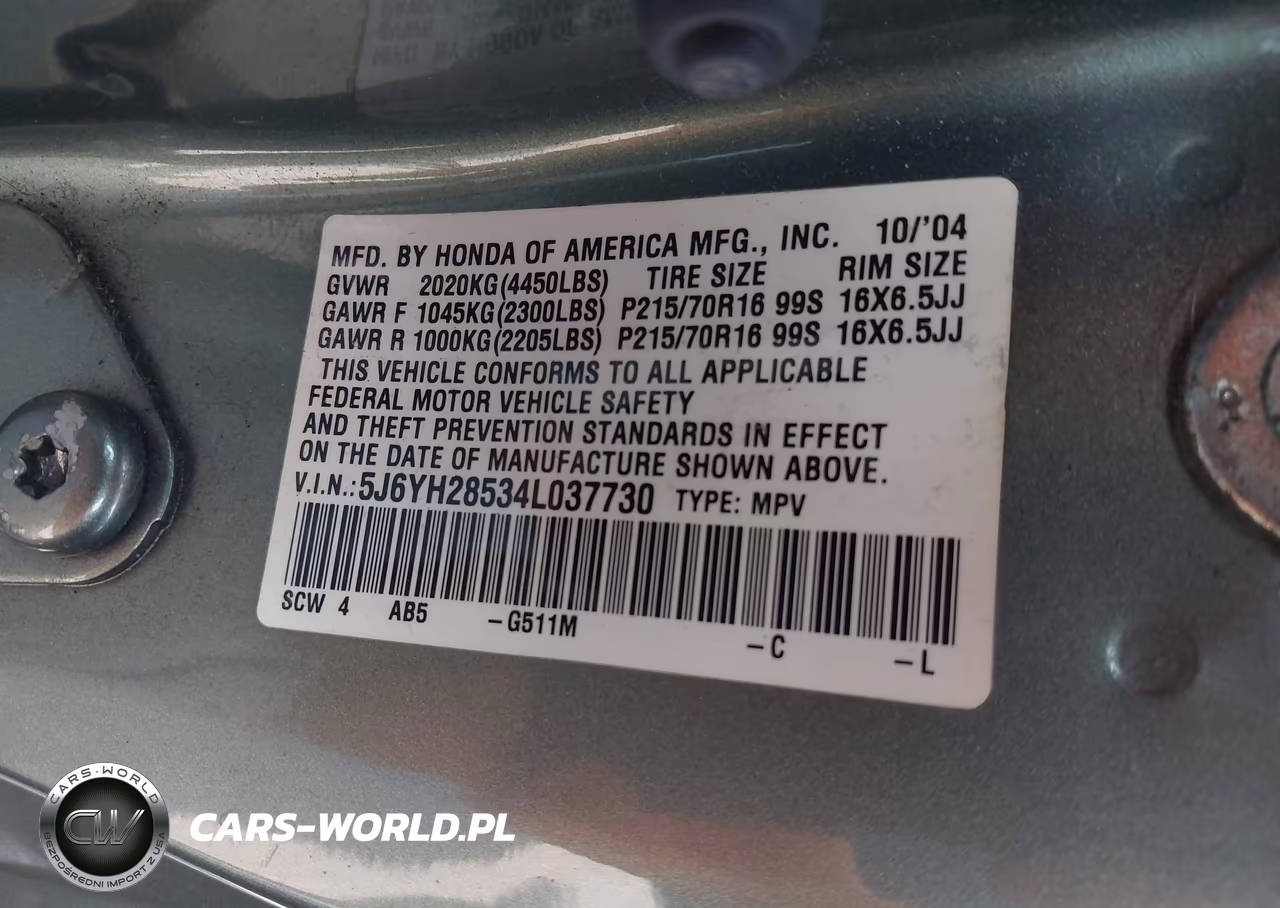 2004 Honda Element Ex VIN:5J6YH28534L037730 - 9