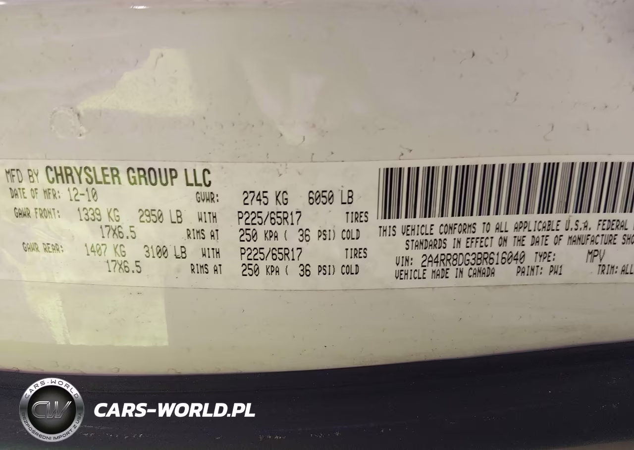 2011 Chrysler Town & Country Touring-L VIN:2A4RR8DG3BR616040 - 9